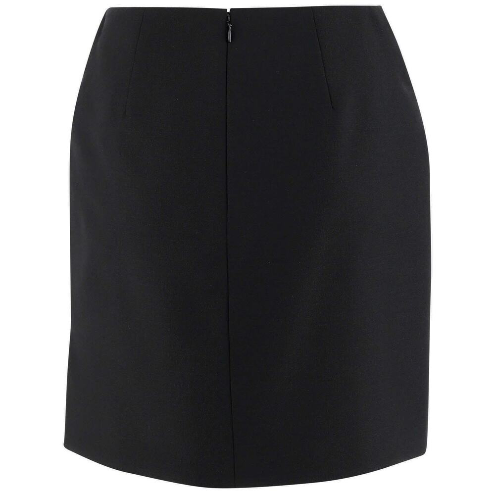 NWT ALEXANDER MCQUEEN Side Slit Mini Skirt In Black Size 42 IT, 6 US brand new - Picture 4 of 8